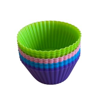 Silikon-Muffinförmchen - Mehrfarbig - 12er Pack